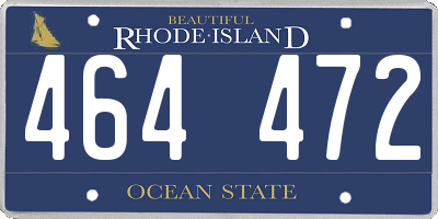 RI license plate 464472