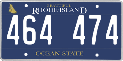 RI license plate 464474