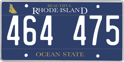 RI license plate 464475