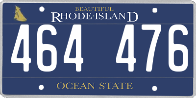 RI license plate 464476