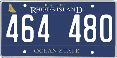 RI license plate 464480