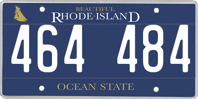 RI license plate 464484