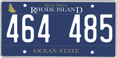 RI license plate 464485