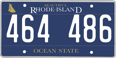 RI license plate 464486