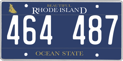 RI license plate 464487