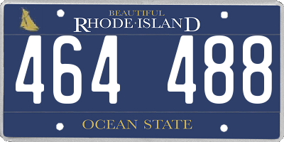 RI license plate 464488