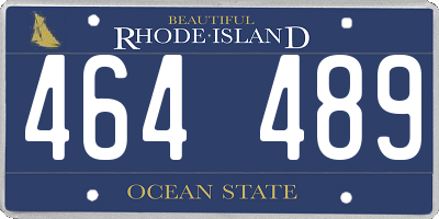 RI license plate 464489