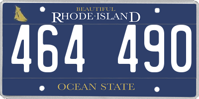 RI license plate 464490