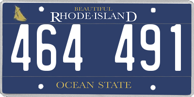 RI license plate 464491
