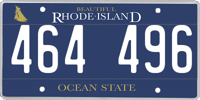 RI license plate 464496