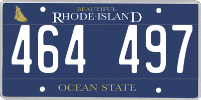 RI license plate 464497