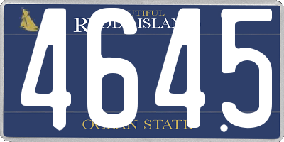 RI license plate 4645