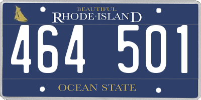 RI license plate 464501