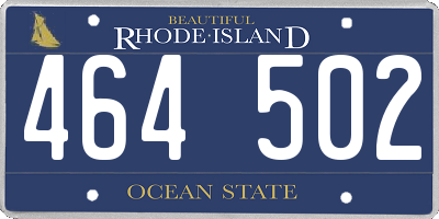 RI license plate 464502