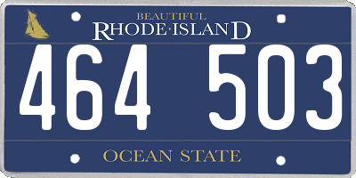 RI license plate 464503