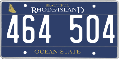 RI license plate 464504
