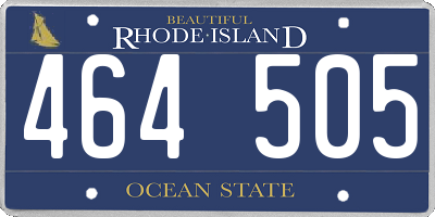 RI license plate 464505