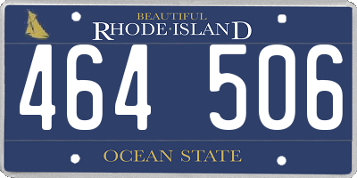 RI license plate 464506