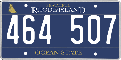 RI license plate 464507