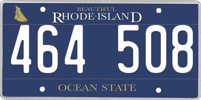 RI license plate 464508