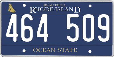 RI license plate 464509