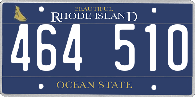 RI license plate 464510