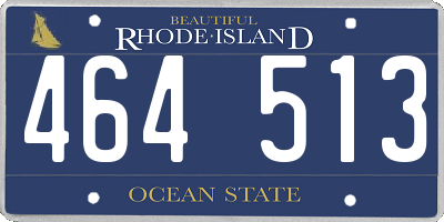 RI license plate 464513