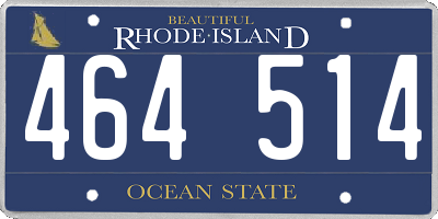 RI license plate 464514