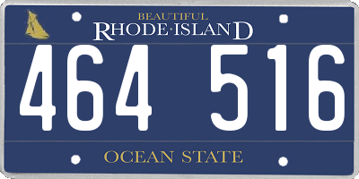 RI license plate 464516