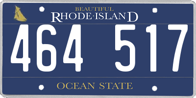 RI license plate 464517