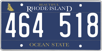 RI license plate 464518