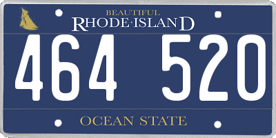 RI license plate 464520