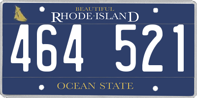 RI license plate 464521