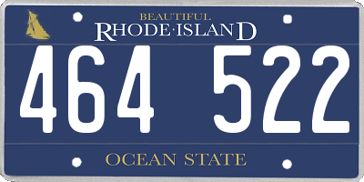 RI license plate 464522