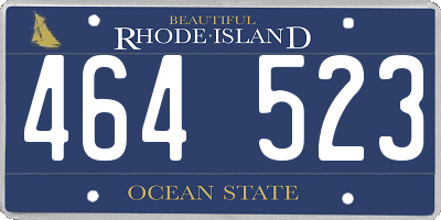 RI license plate 464523