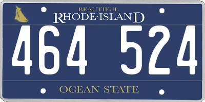 RI license plate 464524