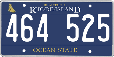 RI license plate 464525
