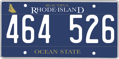 RI license plate 464526