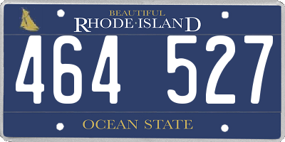 RI license plate 464527