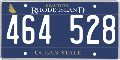 RI license plate 464528