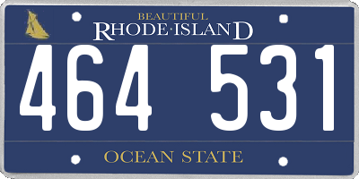 RI license plate 464531