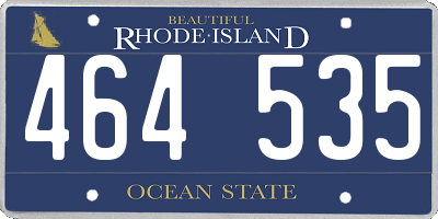 RI license plate 464535