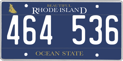 RI license plate 464536