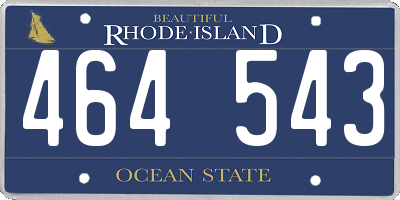 RI license plate 464543