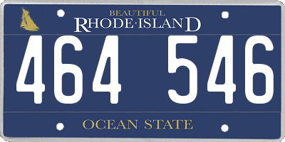 RI license plate 464546