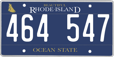 RI license plate 464547