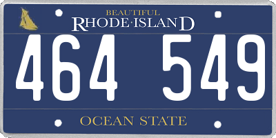 RI license plate 464549