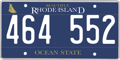 RI license plate 464552