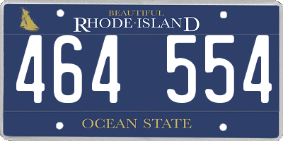 RI license plate 464554