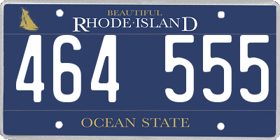 RI license plate 464555